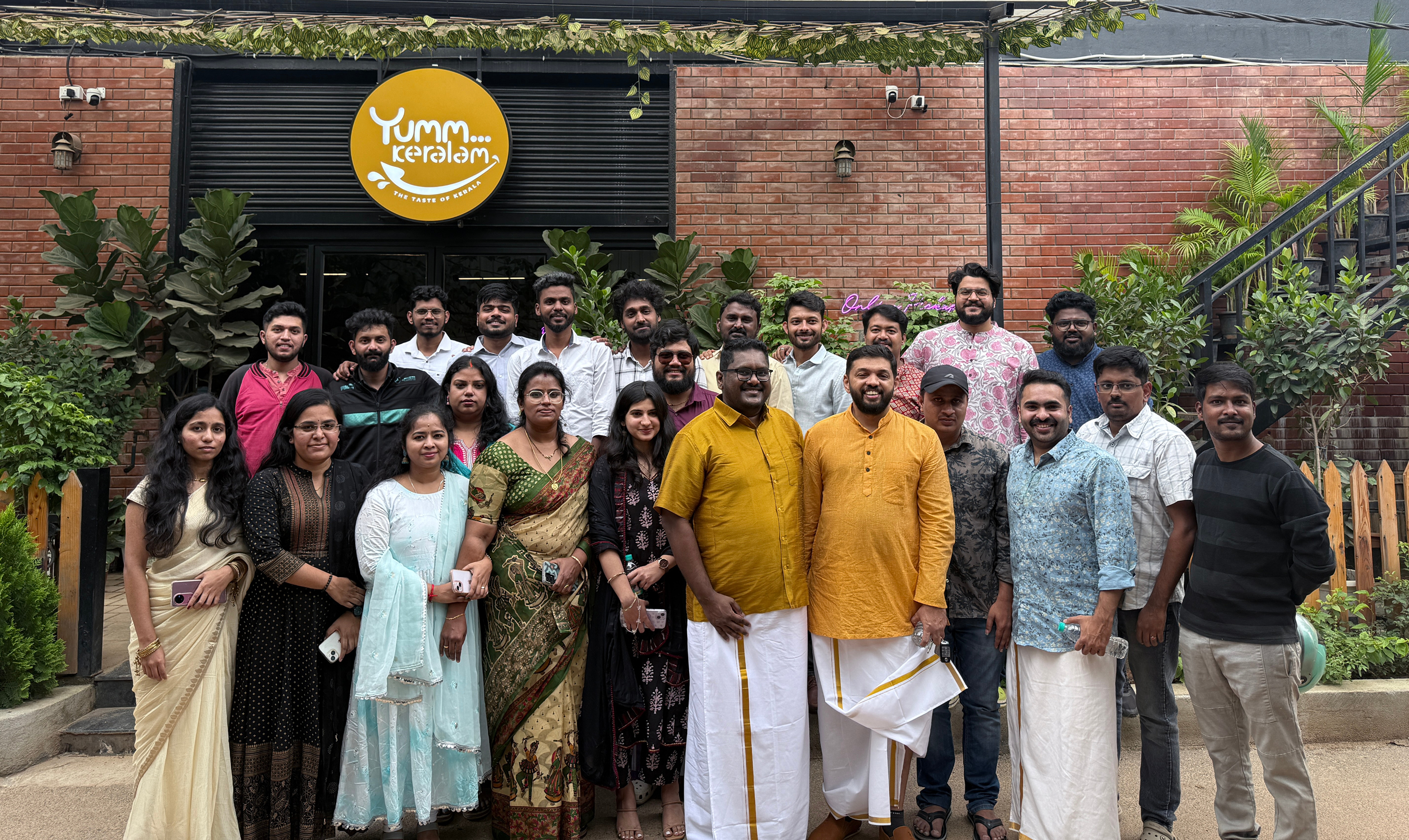 The SalesDiary team at an Onam lunch
